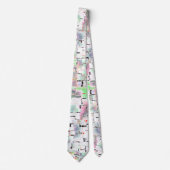 モザイク紙、ソフトから不透明な色と霧雨 ネクタイ (正面)