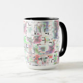 モザイク紙、ソフトから不透明な色と霧雨 マグカップ (正面右)