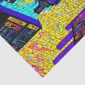 モザイク素晴らしステンドグラスNEONサイバーパンクシティ 薄葉紙 (詳細)