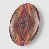 モザイク素朴アメリカ先住民インディアンキャビンパターン ラージ壁時計 (傾斜)