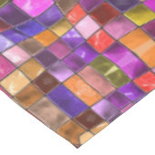 モザイク紫色のヴィンテージのフラクタルの万華鏡のように千変万化するパターン テーブルクロス (アングル)