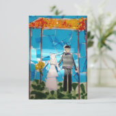 モザイク結婚式招待状 招待状 (スタンド正面)