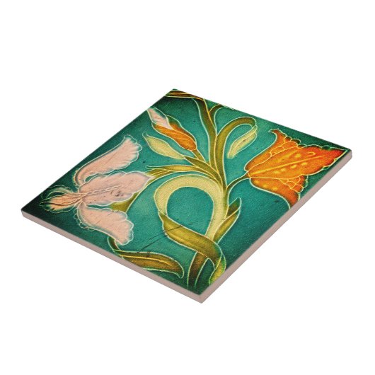 モザイク絵画アンティークの花セラミックタイル タイル (側面)
