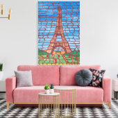 モザイク絵画ズオブエッフェルタワーキャンバスプリント キャンバスプリント (インサイチュ (リビング))