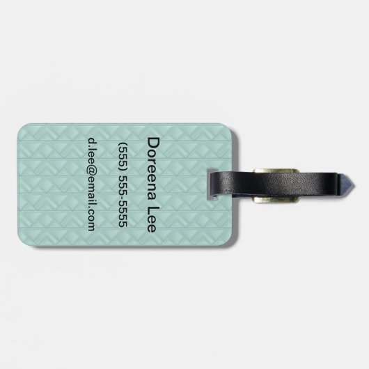 モザイク背景 ラゲッジタグ (裏面横)