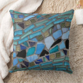 モザイク色のガラスの石工芸 クッション (ブランケット)