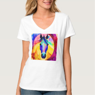 モザイク色彩の鮮やか南西馬頭Tシャツ Tシャツ