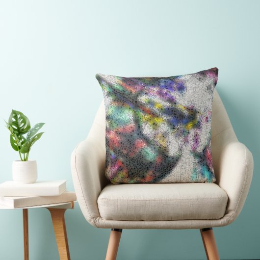 モザイク色、汚れた霧の上に磨かれたシャード クッション (椅子)