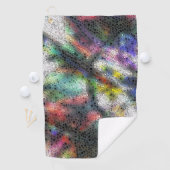 モザイク色、汚れた霧の上に磨かれたシャード ゴルフタオル (インサイチュ)