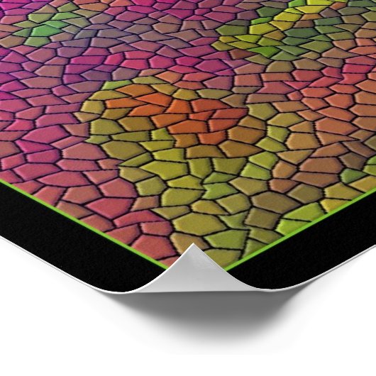 モザイク花 ポスター (角)