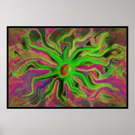 モザイク花 ポスター (正面)