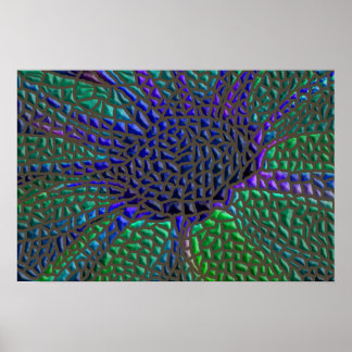 モザイク花 ポスター