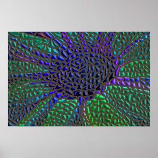 モザイク花 ポスター (正面)