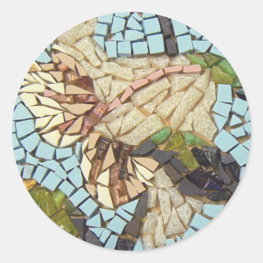 モザイク花 ラウンドシール (正面)