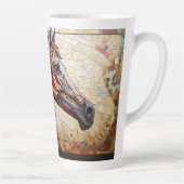 モザイク茶色の馬 カフェラテマグ (右)