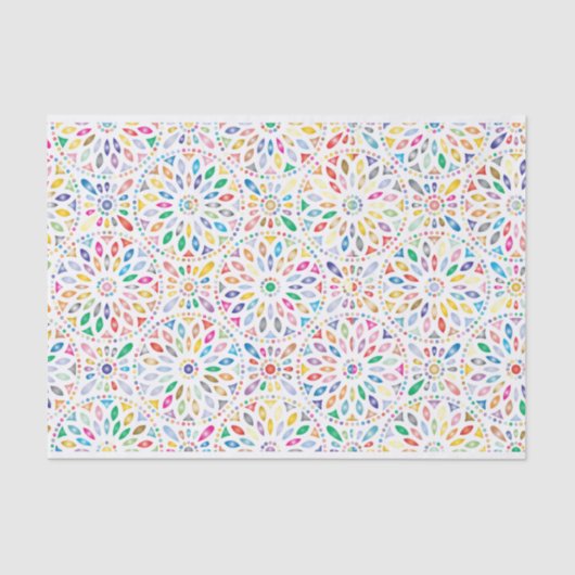 モザイク華美カラフルマンダラパターン 薄葉紙 (正面)