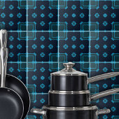 モザイク装飾スタイルの青と藍模様 タイル