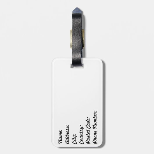 モザイク装飾 ラゲッジタグ (裏面縦)