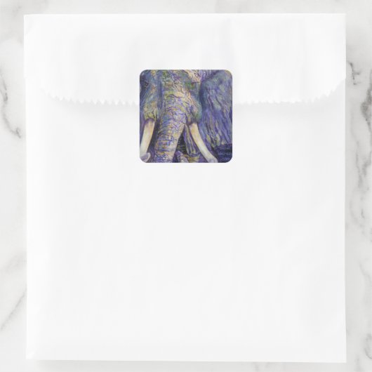 モザイク象 スクエアシール (バッグ)