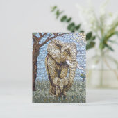 モザイク象 ポストカード (スタンド正面)