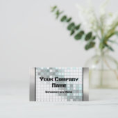 モザイク銀製の金属の一見の名刺 名刺 (スタンド正面)