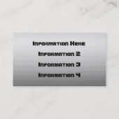 モザイク銀製の金属の一見の名刺 名刺 (裏面)