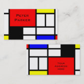 モザイク長方形は着色しましたIを平方します + あなたのアイディア 名刺 (正面/裏面)