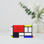 モザイク長方形は着色しましたIを平方します + あなたのアイディア 名刺 (スタンド正面)