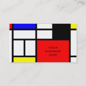 モザイク長方形は着色しましたIを平方します + あなたのアイディア 名刺 (裏面)