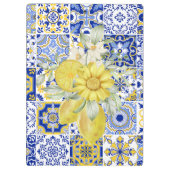 モザイク開花(青と黄) クリップボード (裏面)