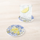 モザイク開花（青と黄） コースター (側面)