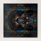 モザイク陛下:黒いヒョウ ジグソーパズル (横)