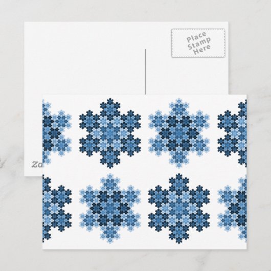 モザイク雪 ポストカード (正面/裏面)