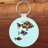 モザイク魚 キーホルダー (正面)