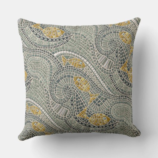 モザイク魚 クッション (裏面)