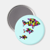 モザイク魚 マグネット (正面/裏面)