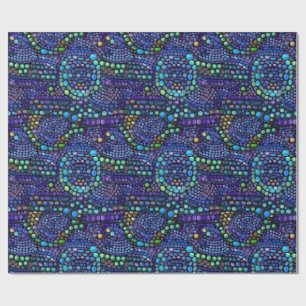 モザイク鮮やかカラフルタイル模様 ラッピングペーパー