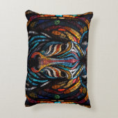 モザイク鮮やかゼブラ アクセントクッション (裏面(縦))