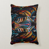 モザイク鮮やかゼブラ アクセントクッション (正面(垂直))