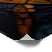 モザイク鮮やかゼブラ ポスター (角)