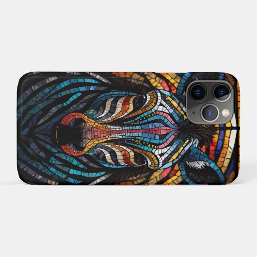 モザイク鮮やかゼブラ Case-Mate iPhoneケース (裏面(横))
