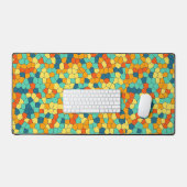 モザイク鮮やかパターン デスクマット (キーボード&マウス)