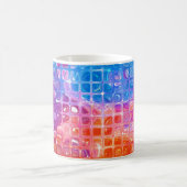 モザイク鮮やか:数々の – 色の抽象芸術背景 コーヒーマグカップ (中央)