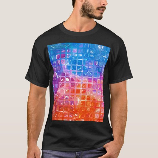 モザイク鮮やか:数々の – 色の抽象芸術背景 Tシャツ (正面)