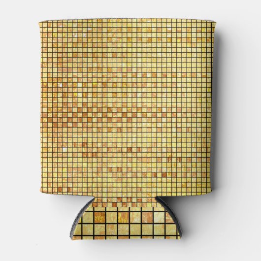モザイク黄金の光沢、抽象芸術の背景。 缶クーラー (正面)