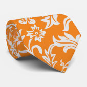 モザイク0白オレンジ0ً色葉のパターン ネクタイ (ロール)