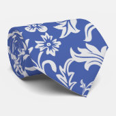 モザイク0白0ًい葉花柄 ネクタイ (ロール)