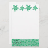 モザイク・ウミガメ 便箋 (正面/裏面)