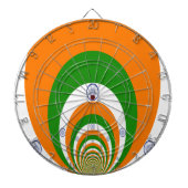 モザイク・オブ・マジェシー:インド国旗の万華鏡のように千変万化するパターン ダーツボード (正面)