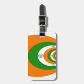 モザイク・オブ・マジェシー：インド国旗の万華鏡のように千変万化するパターン ラゲッジタグ (正面縦)